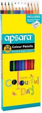 APSARA COLOUR PENCIL 12PCS BIG