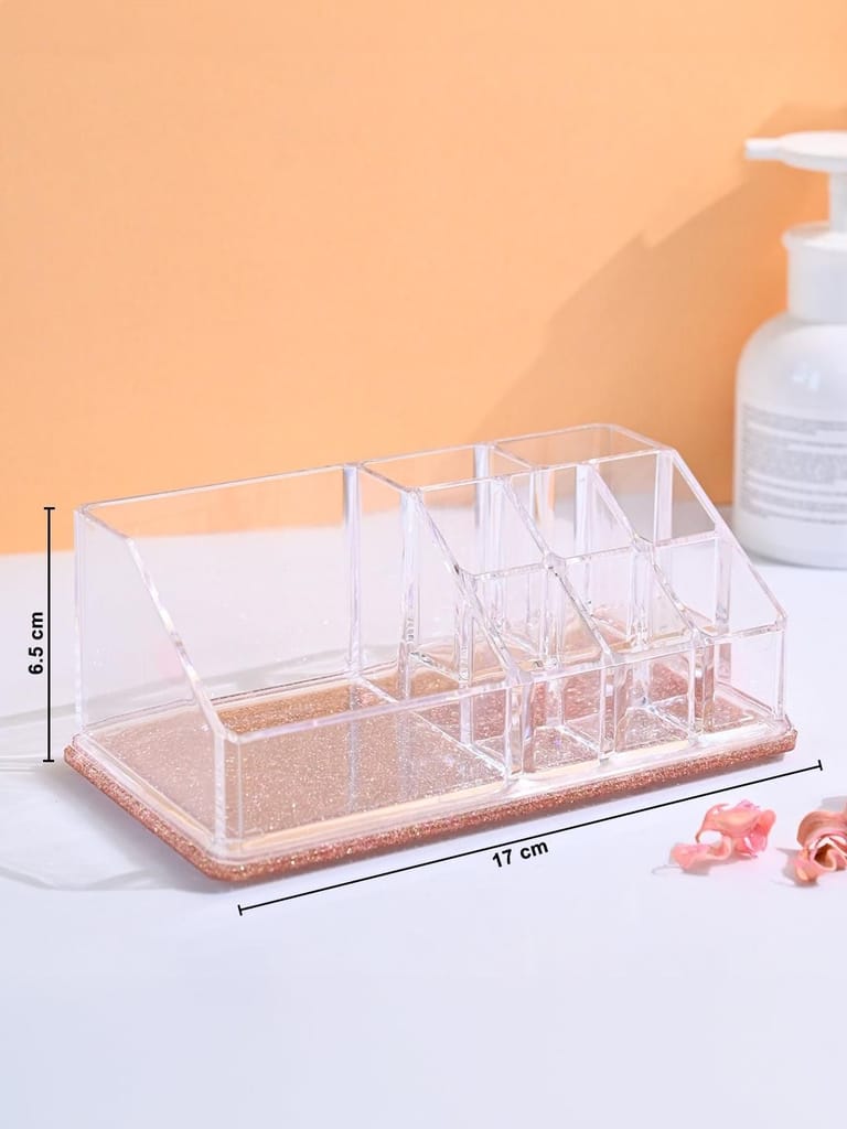 6-Compartment Clear Acrylic Makeup Organizer
