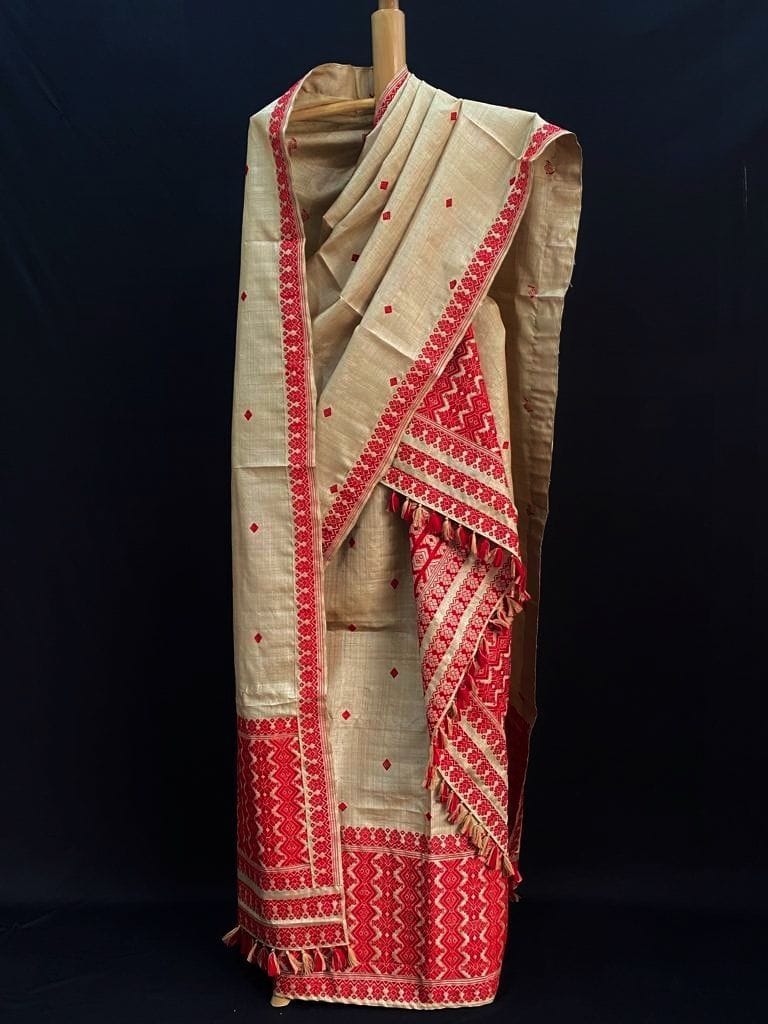 Pure Muga Silk Mekhela Chador (2 Pair)