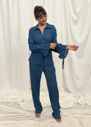 Noa Co-ord set-Blue / XS