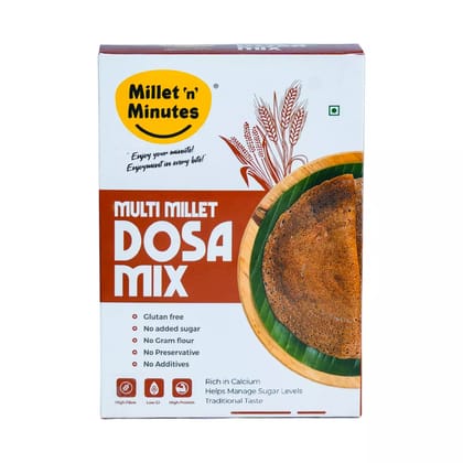 Milletnminutes Multi Millet Dosa Mix – Healthy Instant Breakfast Mix Made with a Nutritious Blend of Millets  500g Milletnminutes Multi Millet Dosa Mix – Healthy Instant Breakfast Mix Made with a Nutritious Blend of Millets  500g