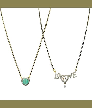 Charms Golden Mangalsutra Set ( Pack of 2 )