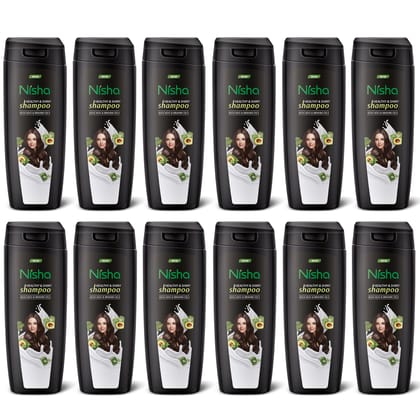 Nisha Healthy & Shiny Shampoo for Women Men 75ml Pack of 12, Avocado & Brahmi Shampoo for Strong Beautiful Hair