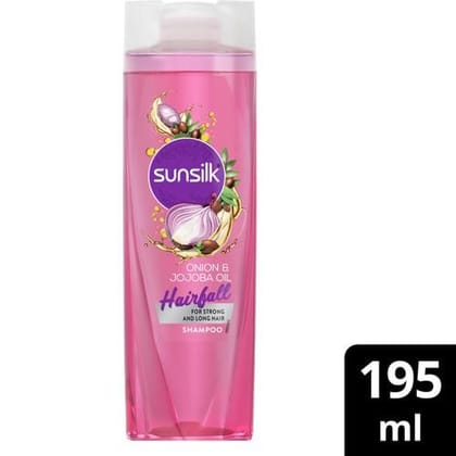 Sunsilk Hairfall Shampoo - With Onion & Jojoba Oil, For Strong & Long Hair, 195 ml