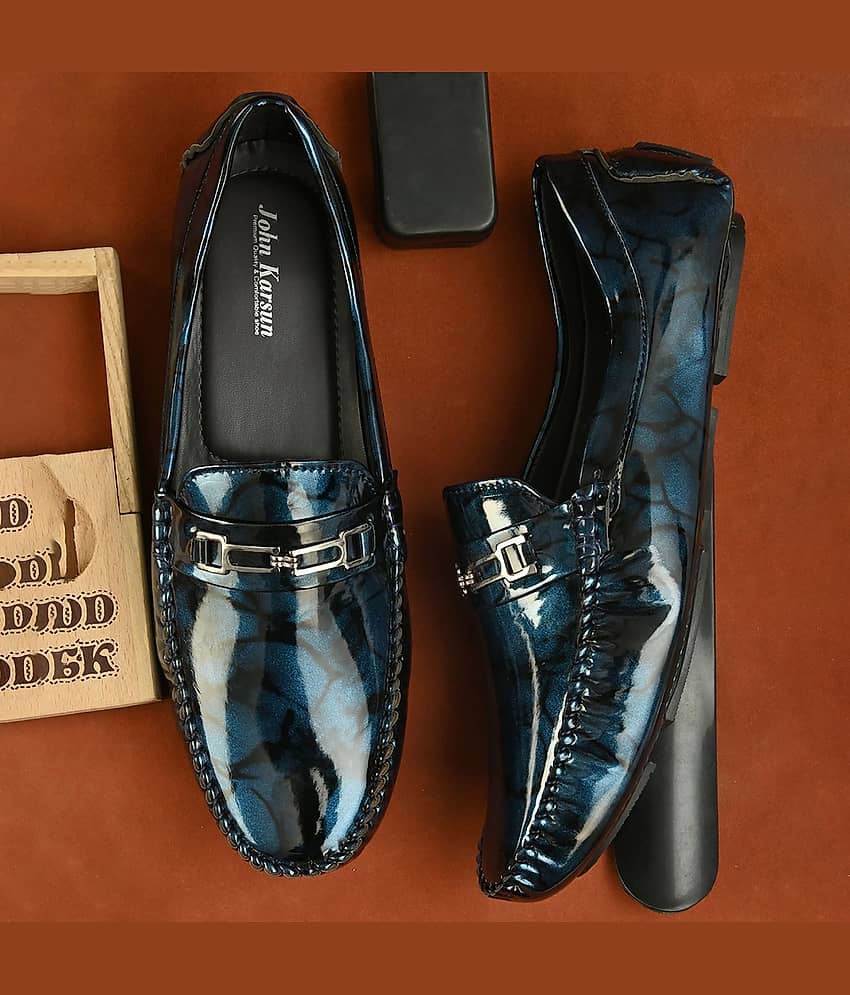John Karsun Blue Loafers