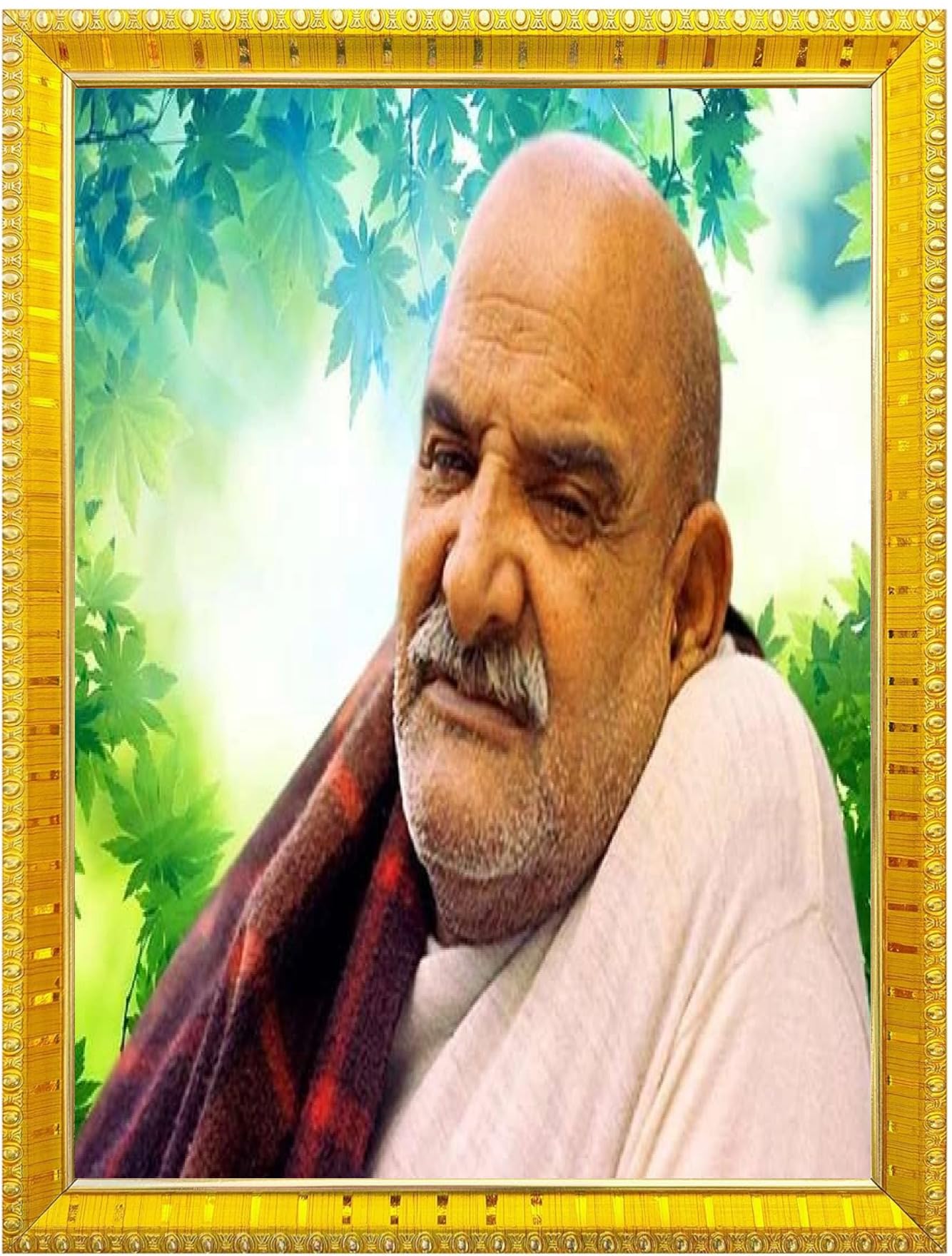 NOKKES Neem Karoli Baba Neev Karori baba Photo Frames Religious Photo frame 5X7 Inch Photo Frame_W34