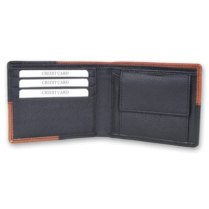 FAIRBIZPS Leather Wallets for Men Top Grain Leather, 5 Card Slots & 2 Compartments, Bi Fold Wallets