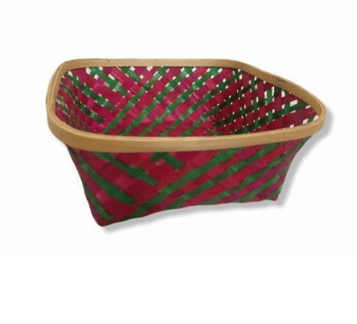 Bamboo Square Basket (10  x 10 inch)