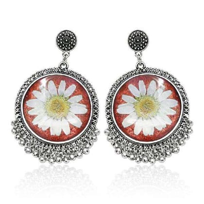Handmade Red Jhumka Earrings for Casual Women Handmade Red Jhumka Earrings for Casual Women