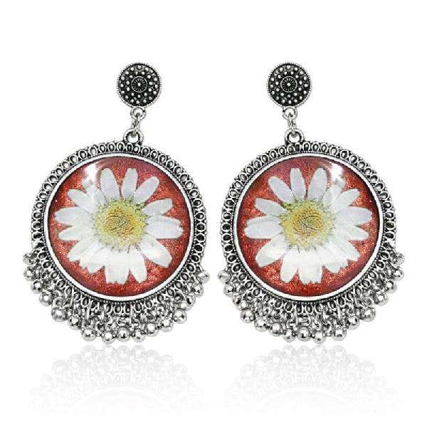 Handmade Red Jhumka Earrings for Casual Women