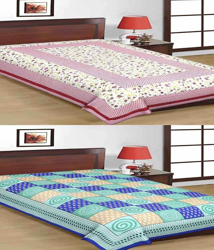 Uniqchoice Cotton Single Bedsheet ( Assorted )