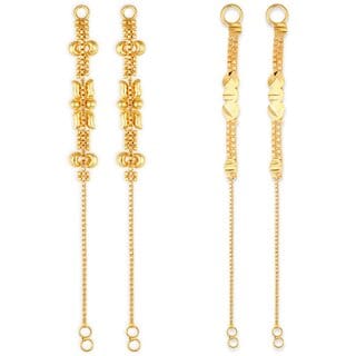 1gram gold Plated Kanchain Ear chain earcuff Ear to Ear Combo for Women & Girls