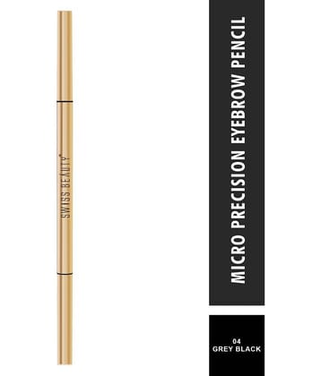 Swiss Beauty Micro Precision Eyebrow Pencil (Grey Black ,0.1gm)