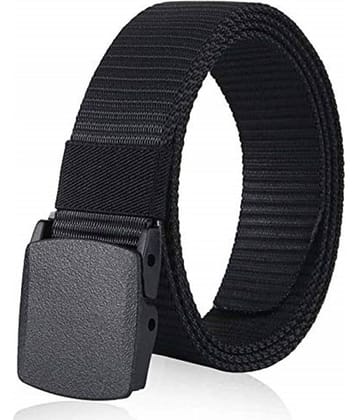Kingluster - Black Canvas Men's Casual Belt ( Pack of 1 )