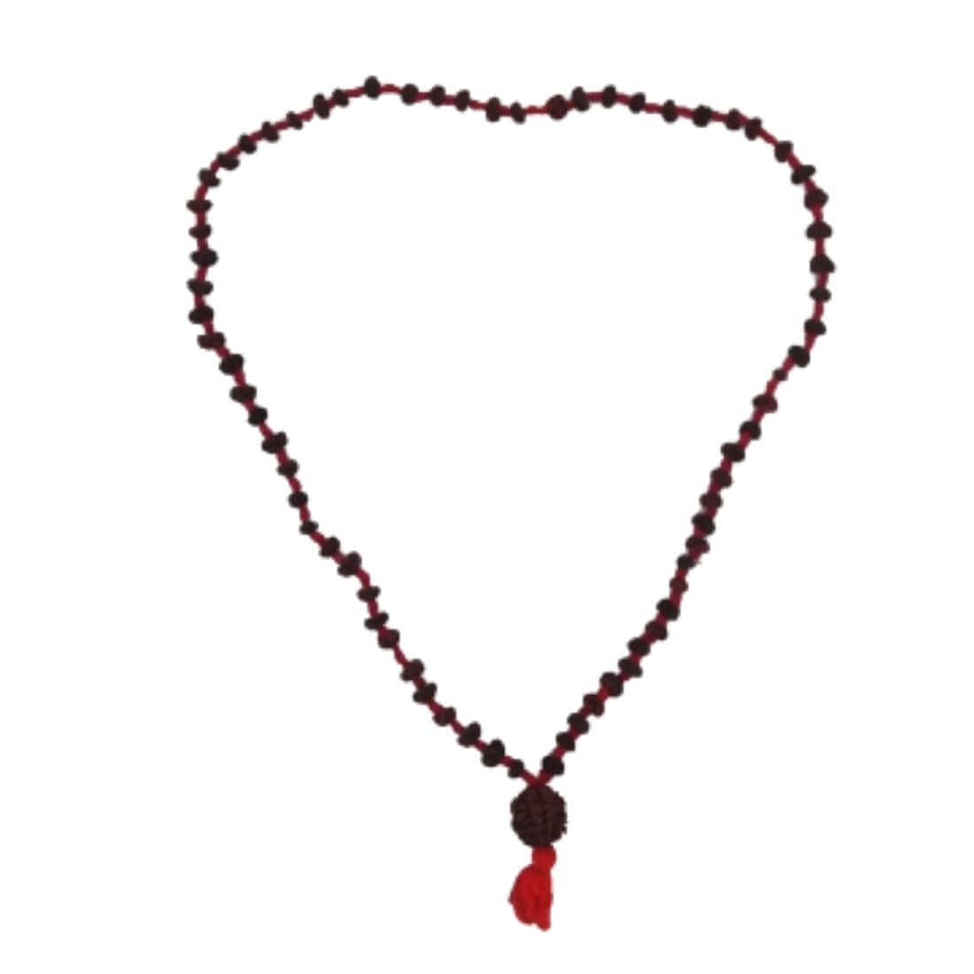 MAYAPURI Unisex Adult Pasmukhi Rudraksha Mala Original Small Beads Panch Mukhi Natural Rudraksha Mala For Neck Wearing (5 Mukhi/Five Face), Adults Unisex (Pack Of 1)