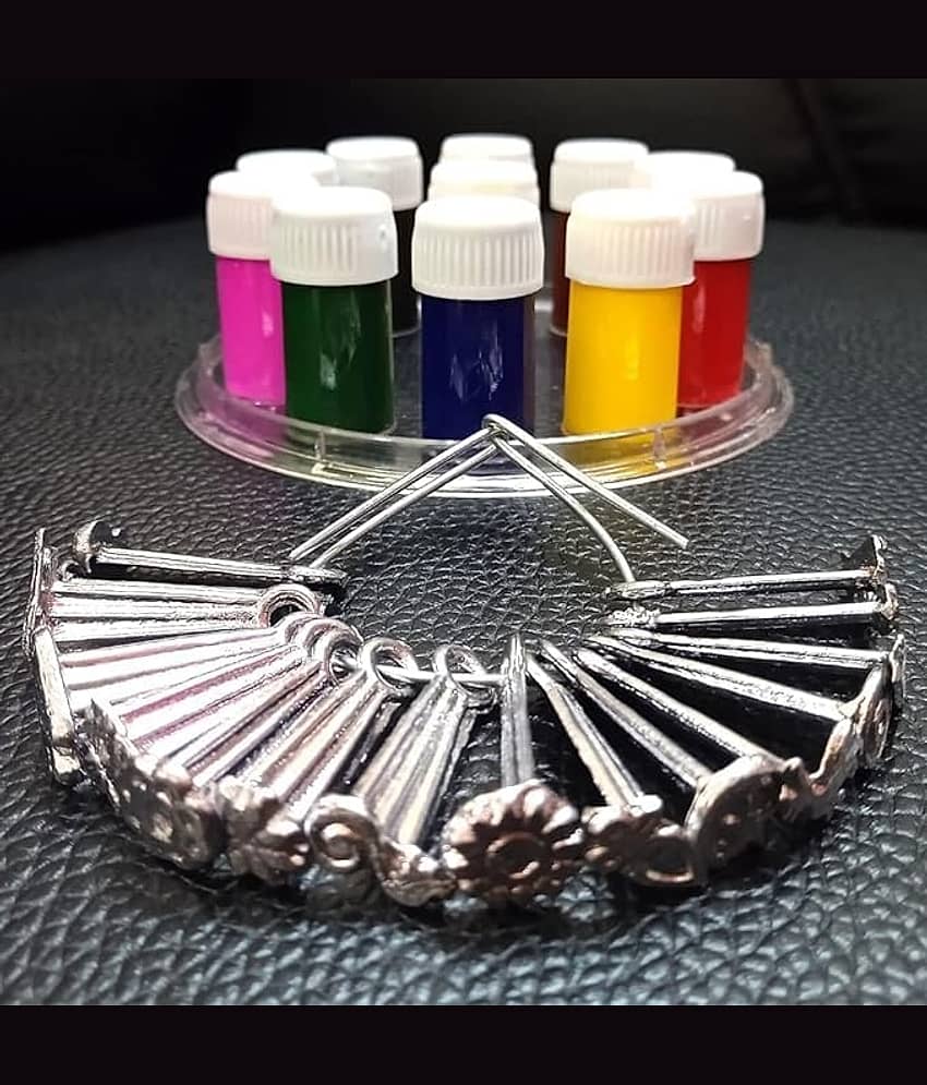 Kumkum Liquid Bindi Set, 11 Colours, Baby Seratta Pottu Achu, 16 Designs, Pack of 2