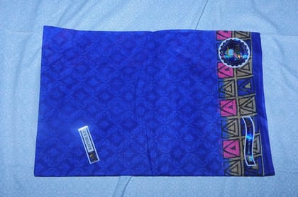 Elegant Blue and Black Silk Blend Saree