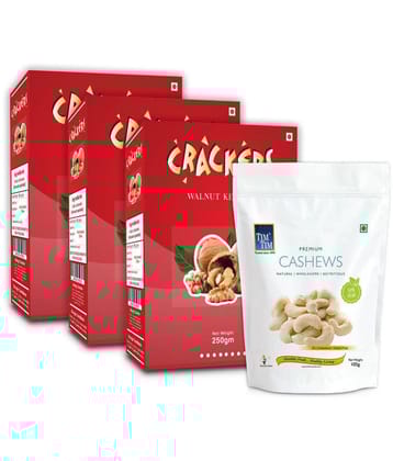 GO Kashmiri Brown Quarters Walnuts (giri) 750g (250gm x 3) + free Cashew Nuts 100g worth Rs. 225.