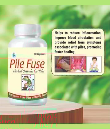 Sri Herbasia Biotech Ayurvedic Pile Fuse Herbal Capsule For Piles 10 No.S (Pack of 2)