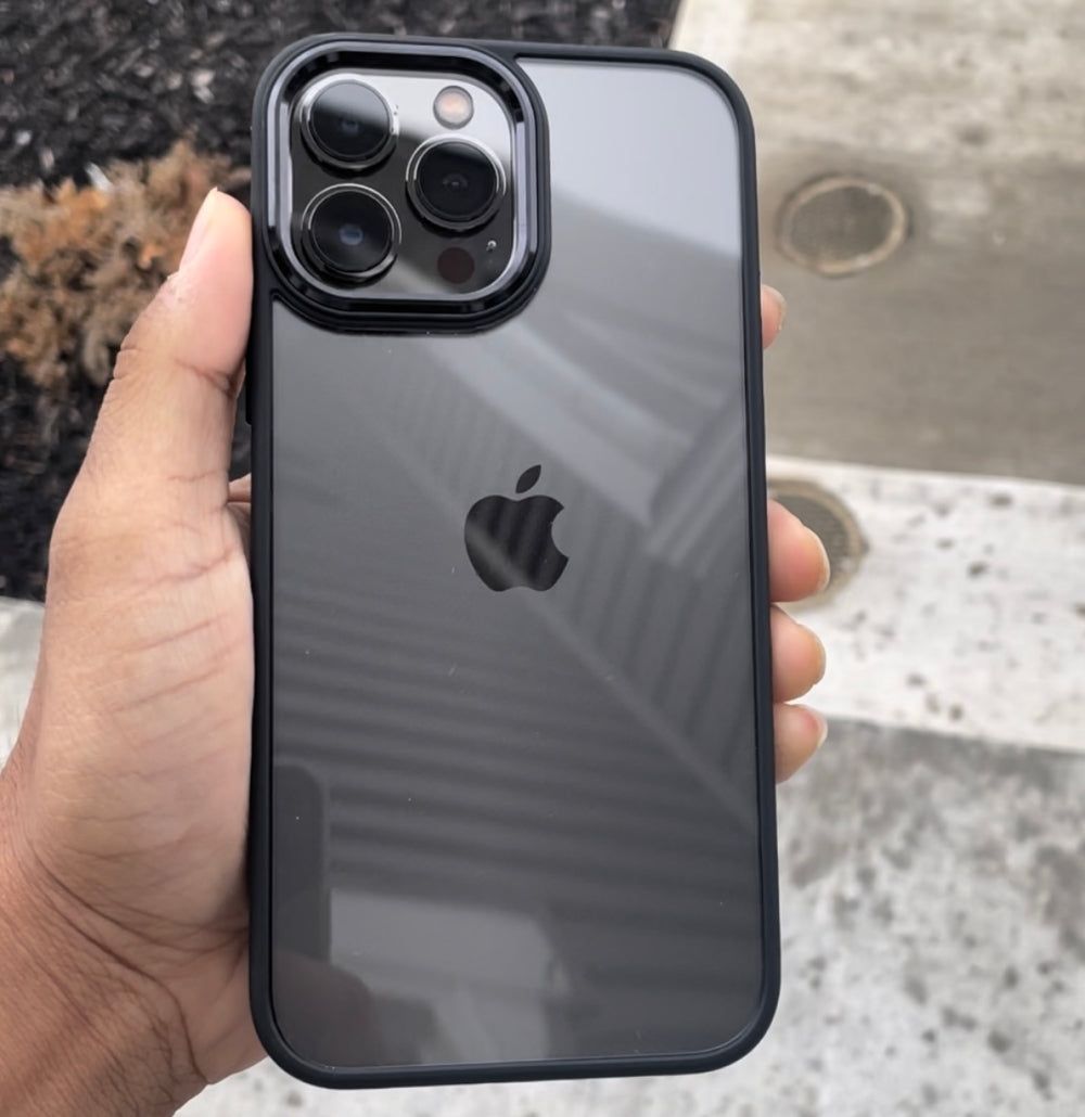 Fantasy Series Crystal Clear Silicone Case for iPhone 12, 13 & 14 Models-iPhone 12 Mini / Black