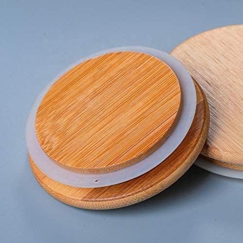 Wooden lid jar 1050 ML Kitchen Containers For Sugar, Candy, Cookie, Rice Spice Jam Honey Grocery Pickle Dry Fruit (PACK OF 2)
