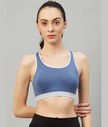 C9 Airwear - Blue Nylon Removable Padding Women's Sports Bra ( Pack of 1 )