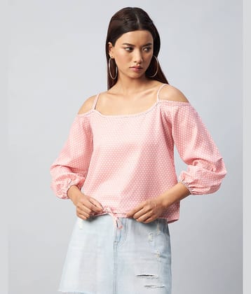 Chimpaaanzee Women's Crepe Regular Top ( Peach )