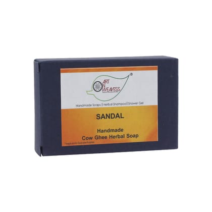 Artnweavess Sandal Cow Ghee Herbal Soap, 100 gm - Pack of 2