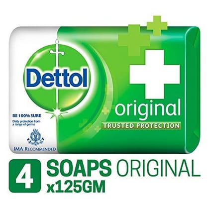 Dettol Original Soap, 125 gm Each - Pack Of 4