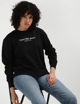Original -WOMENS C K Printed Sweatshirt-S