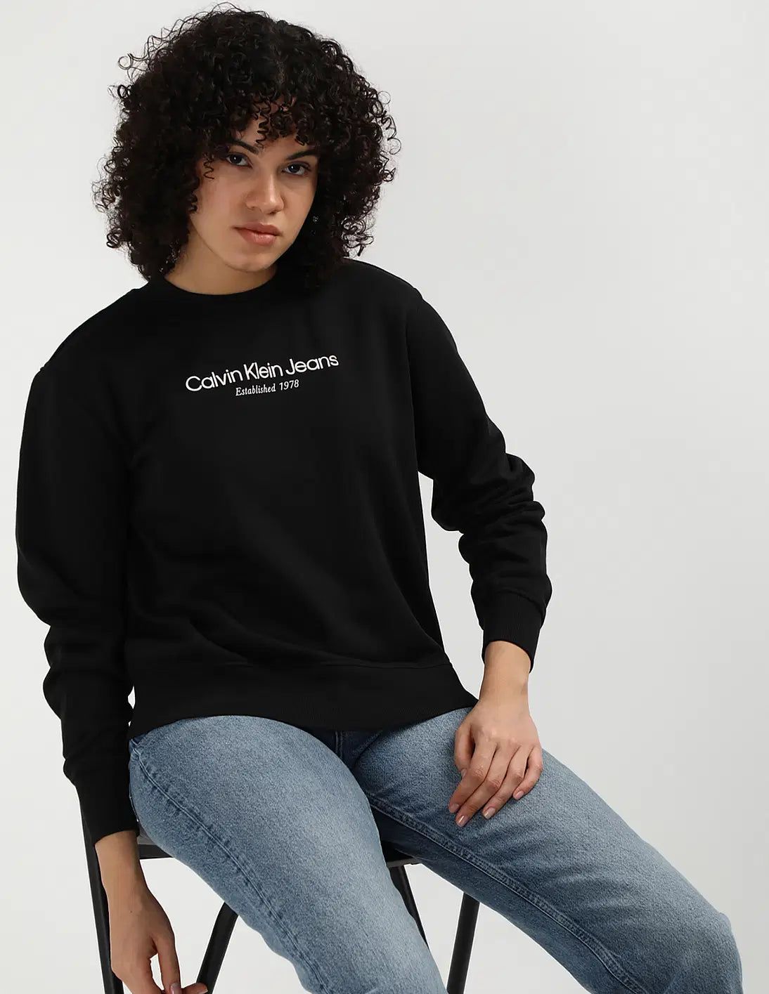 Original -WOMENS C K Printed Sweatshirt-S