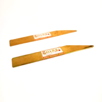 MAYAPURI Traditional Brass Vaishnava Tilak Stick/Tilak Mold/Tika Stamp (2pcs)