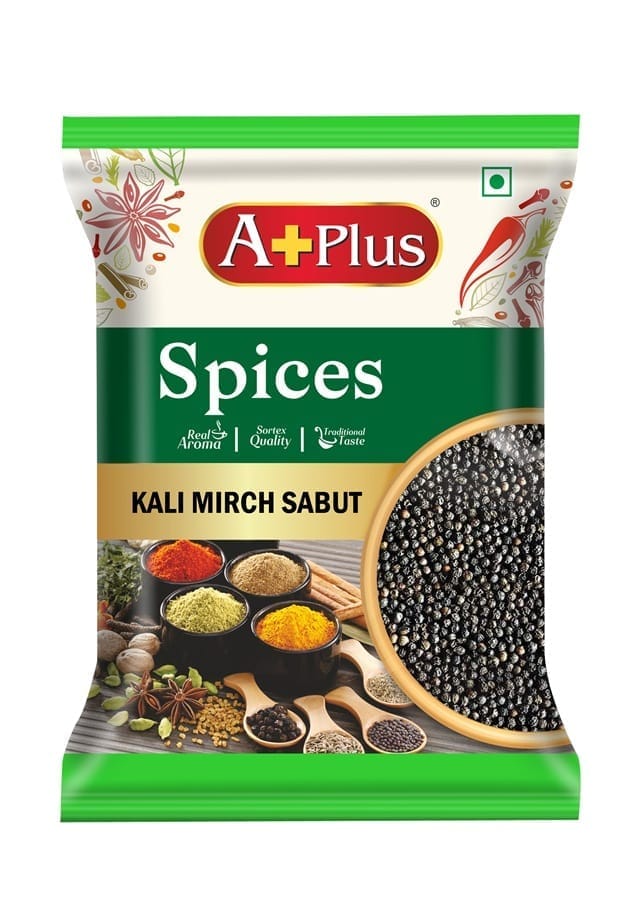 Aplus Kali Mirch Sabut Black Pepper 100gm(pouch)