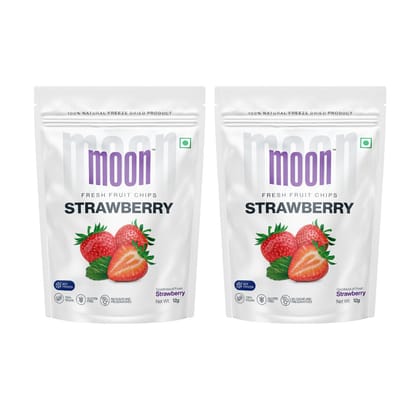 Moon Freeze Dried Strawberry Chips, 12 gm - Pack of 2