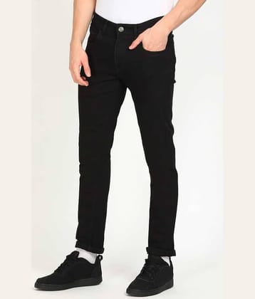 Star4well Slim Fit Cuffed Hem Men's Jeans - Black ( Pack of 1 )