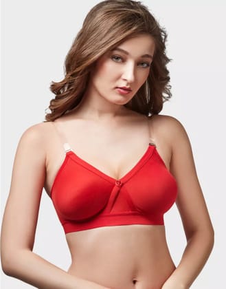 Trylo  Women Non Padded Non Wired Seam Freedom Bra-4 |Alpa STP-RED / 32D