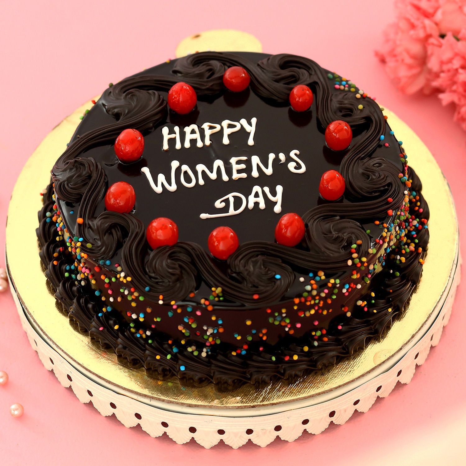 Happy Women s Day Truffle Cake Half Kg