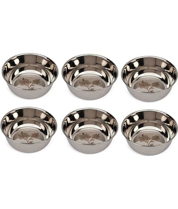 LEROYAL Designer Bowl Stainless Steel Vegetable Bowl 200 mL ( Set of 6 )