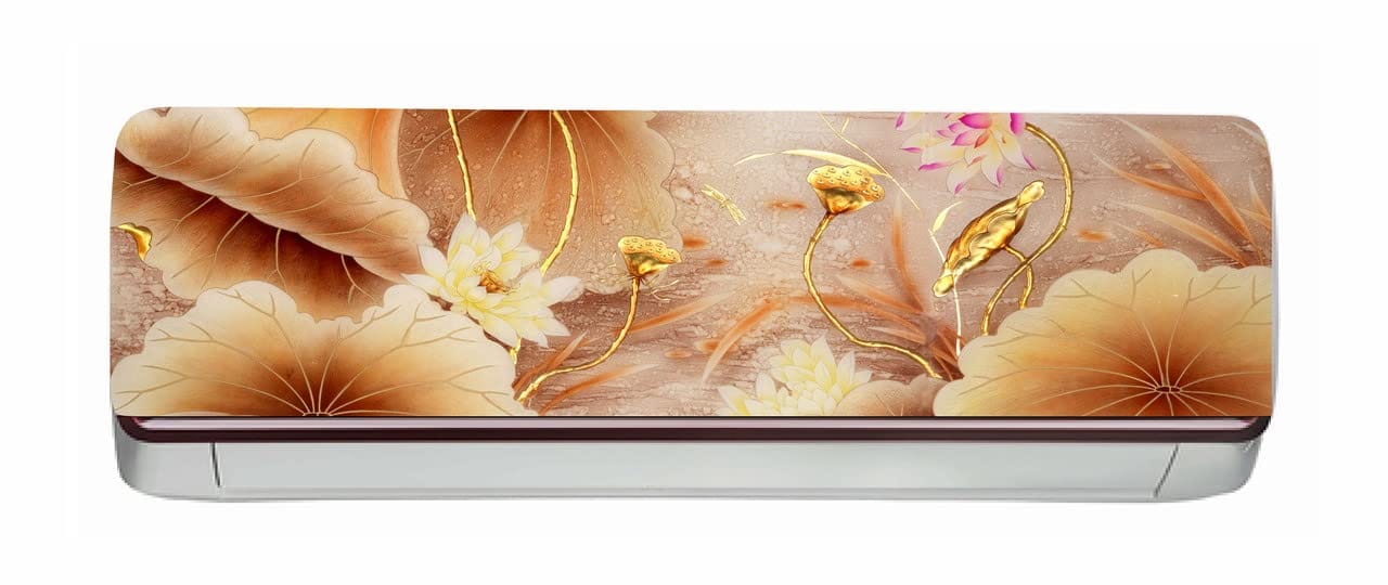 DreamKraft Decorative Flower AC Sticker (Multicolor PVC Vinyl, 30cm X 91cm)