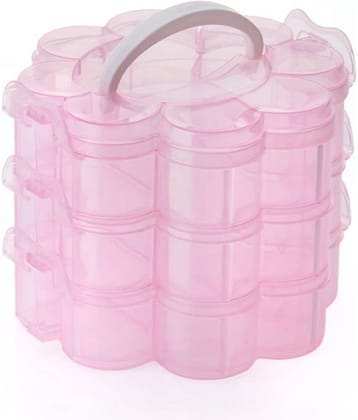 Dinely Plastic Pink Multi-Purpose Container ( Set of 1 )