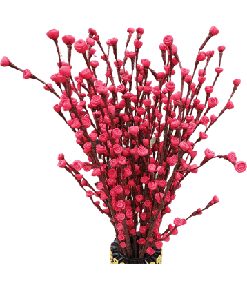 Fab n Style Rose Red Artificial Flowers Bunch - Pack of 1