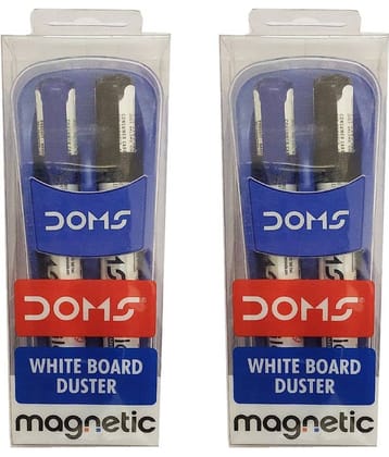 DOMS 2 WHITE BOARD MAGNETIC DUSTER (Set of 2, Black)