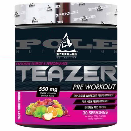Pole Nutrition Teazer Pre Workout, 30 servings-Fruit Punch