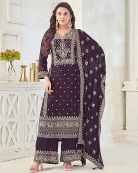 Party Wear Designer Top Bottom And Dupatta With Embroidery Work