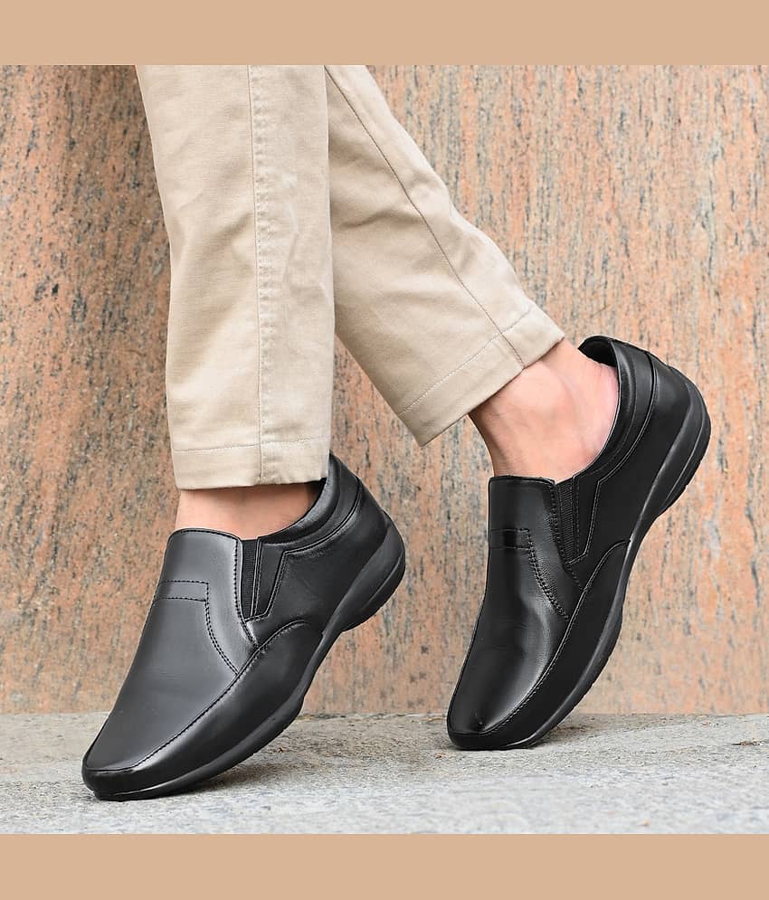 POS Planet of Shoes Brown Men's Slip On Formal Shoes