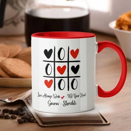 Personalised Photo Mugs-Hearts in a Row