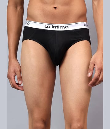 La Intimo Pack of 1 Modal Briefs For Men's ( Black )