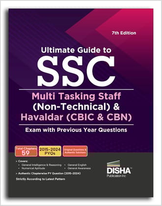 Disha Ultimate Guide to SSC Multi Tasking Staff (Non-Technical) Exam with Previous Year Questions & 3 Online Practice Sets 7th Edition | Staff Selection Commission | SSC MTS PYQs | [Paperback] Di