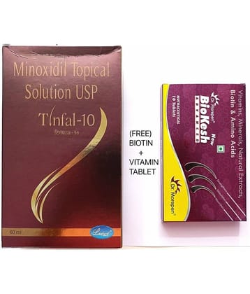 TINFAL 10 % HAIR LOTION ( 60 ML) - Daily Care Lotion For All Skin Type 60 ml (Pack of 2)