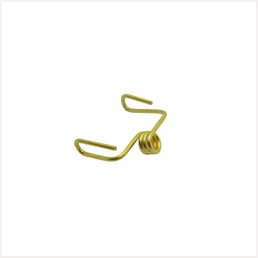 Kuthu Villaku Wick Holder (Pack of 5) - Pure Brass Clips - Samai Kadi Thiri Stand - Traditional Pooja Aarti Diya - Durable and Elegant - Fits for All Diyas - Batti Cotton Wick Holder